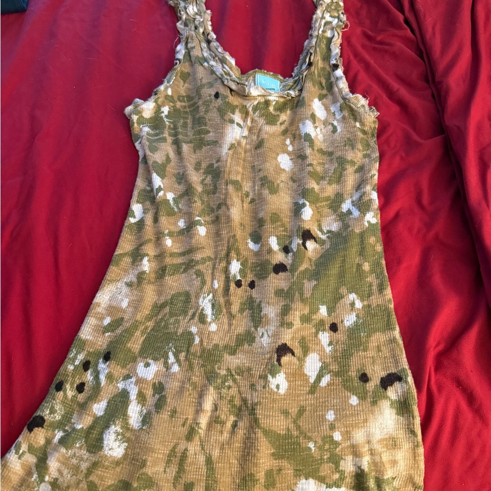 h.i.p. Olive and Beige Textured Top